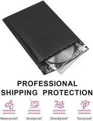 4″ x 8″#000 Black Poly Bubble Mailers Self Seal Padded Envelope Shipping