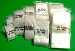 3500 Zip Seal Lock Bags 2 MIL Clear Assortment 5 Sizes 700 Each Zip Slide Lock