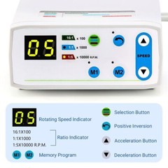 Dental LED Brushless Micromotor E-Type 1:1/1:5/16:1 2000-40000rpm Lab