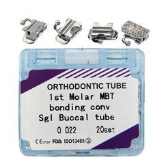 Tubos de Dental ortodoncia Orthodontic Buccal Tubes 1st 2nd Molar MBT Roth 022