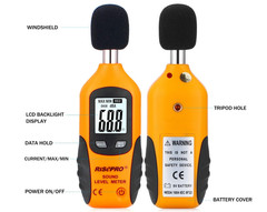 Medidor ruido digital 30-130dB portátil con data hold auto off