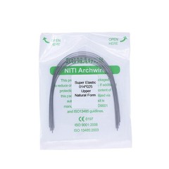 10×Dental Ortho Super Elastic Niti Rectangular Arch Wires Natural 14×25Upper