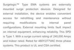 Square D SSP04EMA24 Surge Protective Device 480y/277v 50/60Hz *NEW IN BOX!!!*