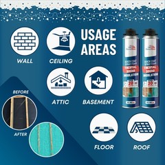 BondXtra Spray Foam Insulation Kit (36 x 32.80 oz/930 gr720 Brd ft) Self Expan