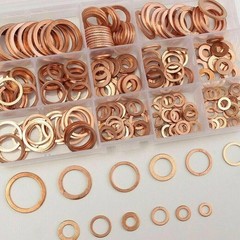 150Pcs Copper Crush Washer Gasket Set Flat Ring Seal Assortment Kit M5 – M22 US