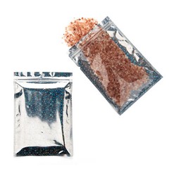 100 Flat Clear/Silver Star Metallized Foil Resealable Zip Bags (Select Size)