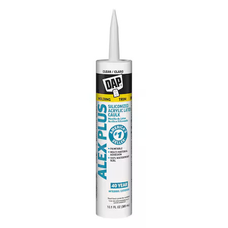 Dap 7079818156 Silicone Caulk, 10 Oz, Cartridge, Clear, Silicone Base, Alex Plus