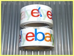 2 ROLLS OF 2″ WIDE 2 MIL EBAY BRANDED BOPP PACKING SHIPPING TAPE 75 YARDS EACH