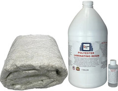 Polyester Resin with Fiberglass 75x50x5 Yards Chopped Strand Mat / Boats Autos!!