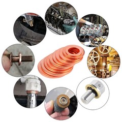 150Pcs Copper Crush Washer Gasket Set Flat Ring Seal Assortment Kit M5 – M22 US