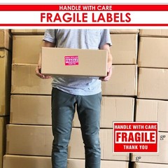 Innovative Haus 1 Roll/500 Labels Handle With Care Fragile Warning Packing Label