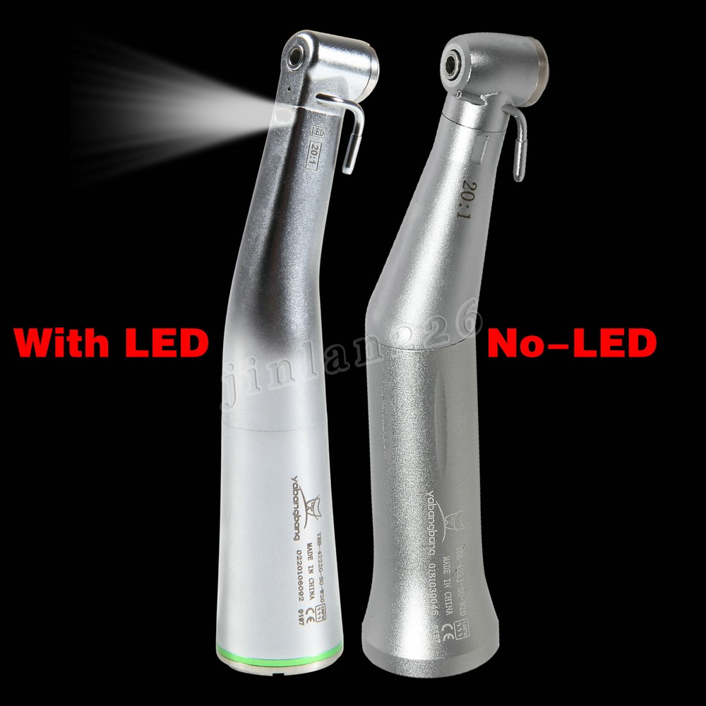 Dental Implant Handpiece 20:1 Reduction Fiber Optic LED/No LED Contra Angle NSK
