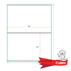 1100 Shipping Labels 8.5×5.5 Self Adhesive Half Sheet Shipping Labels 1000 + 100