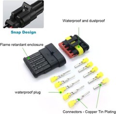 5/10 Sets Car Automotive Waterproof Electrical Wire Connector Plug 2/3/4/5/6 Pin