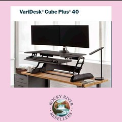 Stand-Sit Adjustable Height Desk Converter | VariDesk® Cube Plus® 40 | 49884 |