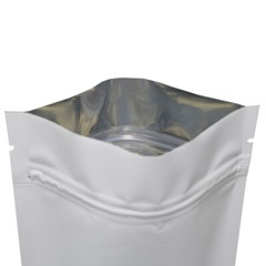 100x Matte White Metallic Foil Mylar Zip Lock Bags 4x6in (Free 2-Day Shipping)