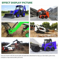1/4″ 5/16″ 3/8″ 1/2″ Skid Steer Mount Plate Adapter Loader Quick Tach Attachment