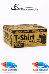 Black T-Shirt Carryout Bags (900 ct.) by Poly-America