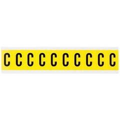 BRADY 3430-C Letter Label,C,No. Cards 1,Vinyl 32MF77