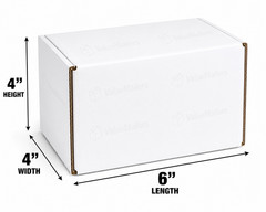 6x4x4 White Corrugated Shipping Mailers Packing Box Boxes Folding 50 100 To 1000
