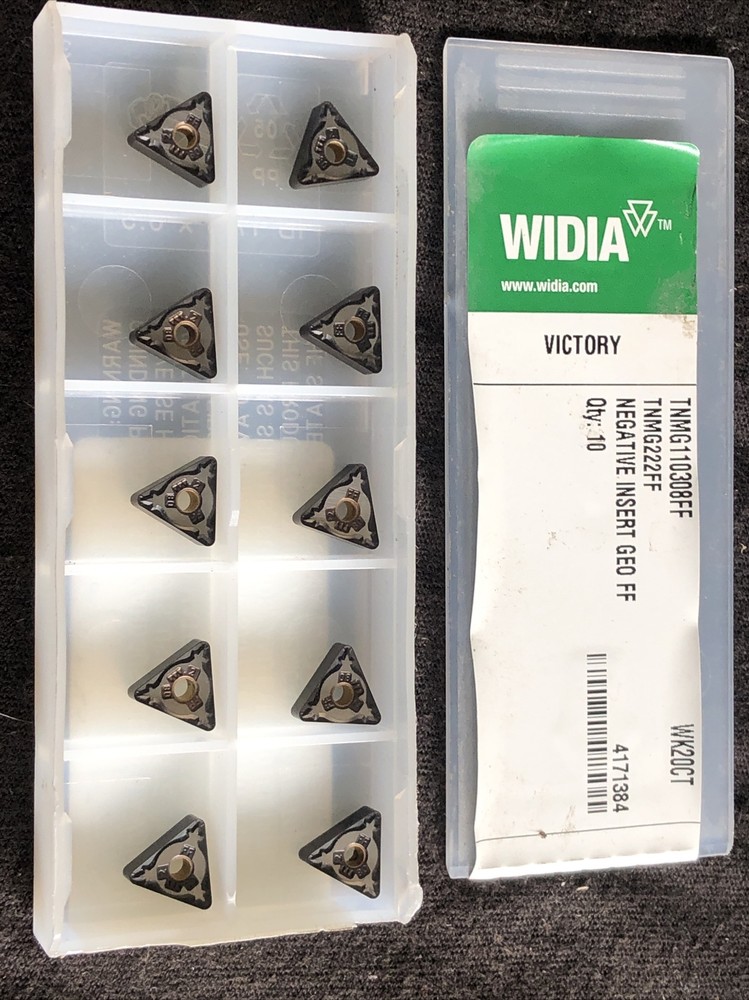 Qty. 10, Widia TNMG222 FF WK20CT Carbide Finish Turning Insert TNMG110308 FF USA