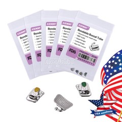 AZDENT Dental Ortho Buccal Tube 1st/2nd Molar Bondable Non-Conv Roth/MBT.022 FDA