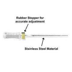 Sky Choice K-Files – 21 mm Length, Size 45 White with Rubber Stopper 6/Pkg