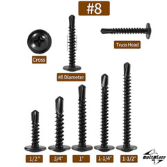 Truss Head Screw Assortment – 160 Pcs #8 Self-Tapping, 410 Stainless Steel