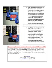BR200 Generator Interlock Kit Eaton / Cutler Hammer or Challenger 150 & 200A BR
