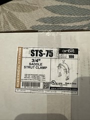 Box Of 100 Orbit STS-75 3/4″ Saddle Strut Clamp For Emt Rigid Imc Conduit New