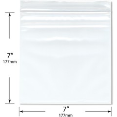 Plymor 7″ x 7″, 4 Mil Heavy Duty Zipper Reclosable Plastic Bags