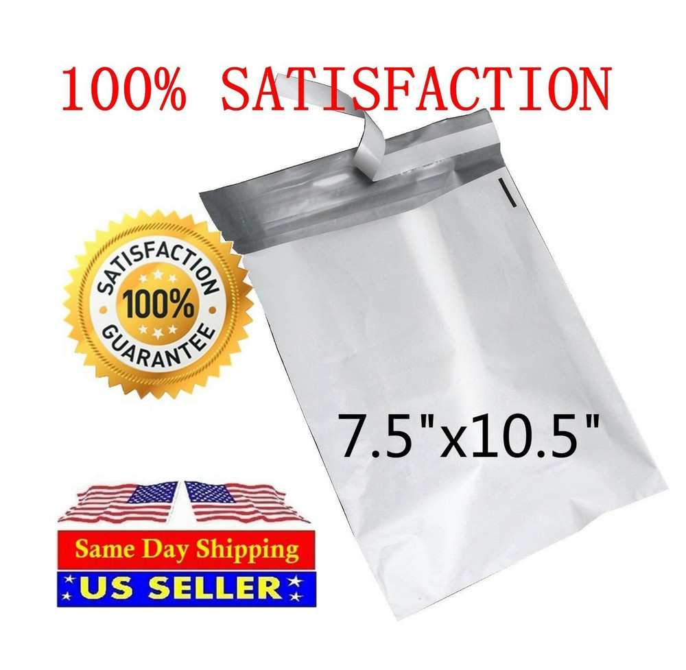 7.5X10.5 White Poly Mailer Self Sealing Shipping Envelopes Bags – ST ShipMailers