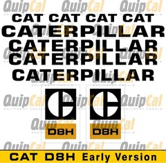 Cat D6D, Cat D7G, Cat D8H Early Version Decal Set. Early Cat Dozer Decals