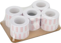 MFLABEL 10 Rolls 6000 White Price Gun Labels for Mx-5500 – with Double Red Line