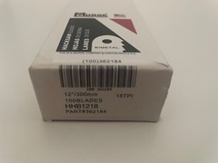 100 Count Box – Morse Hacksaw Blade 18 TPI Bi-Metal 1/2 in W x 12 in L