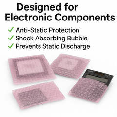4×5.5 Anti-Static Bubble Out Pouches Bags Wrap Cushioning Self Seal