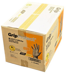 6 Mil BLACK Nitrile Powder-Free Exam Gloves Case of 10 boxes of 100pcs