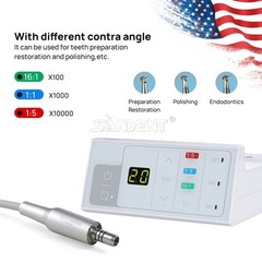 Dental Electric Handpiece Motor System LED Brushless Built-in 1:1 1:5 16:1 Modes