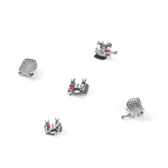 Dental Orthodontic Brackets Metal Mini Roth/MBT.022″/.018″ Hooks 3/345 Mesh Base