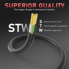20ft / 40ft 220 Volt 50 Amp, 8/3 Welder Extension Cord for Welding Machine