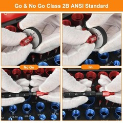 70 Pcs Nut & Bolt Thread Checker Set 37 SAE 33 Metric Gauge for Size Checking