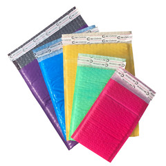 AirnDefense #000 4×8″ Colored Poly Bubble Mailers Shipping Padded Envelopes