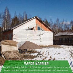 Dura Skrim 20 Mil White String Reinforced Plastic Sheeting