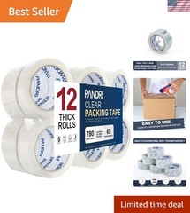 Packing Tape, 12 Rolls Heavy Duty Clear Packaging Tape for Shipping Packaging…