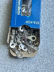 NEW Box of 100 T&B Sta-kon B14-8 Uninsulated Ring Terminals 18-14 AWG #8 Bolt