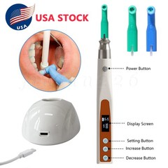 Dental Cordless Electric Hygiene Prophy Handpiece 360° Swivel + 2 Prophy Angles