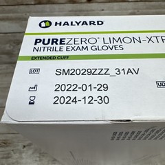 HALYARD PUREZERO LIMON-XTRA Nitrile Exam Gloves *1 CASE* Size: XSMALL *See Date*