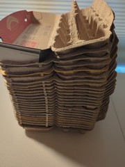 25 Clean Empty Egg Cartons 12 count Pulp Paper Cardboard for Dozen Large Eggs