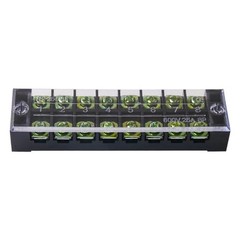1 Set Dual Row 8-Position Screw Terminal Block Electrical Barrier Strip 600V 25A