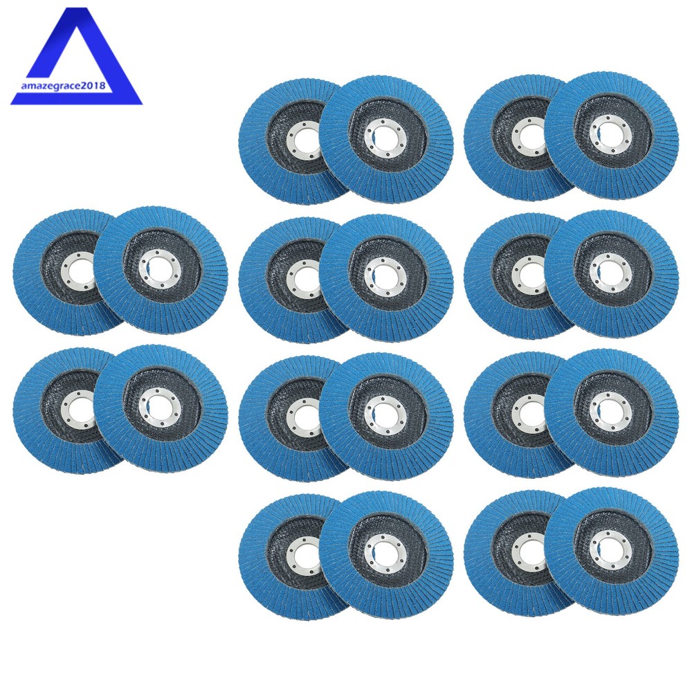 20 Pack Flap Discs 4.5″ × 7/8″ for Angle Grinder Flapper Wheel 80Grit Type 29